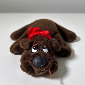 Vintage 80s Irwin Toy Pound Puppy Chocolate Brown Small Made in Korea (11B)